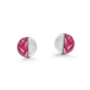 Woven Texture Earrings - matte