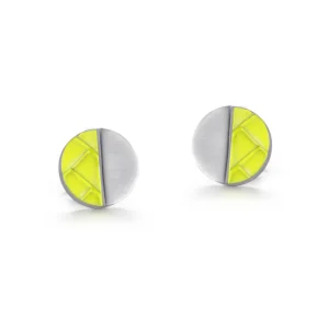 Woven Pattern Earrings - matte