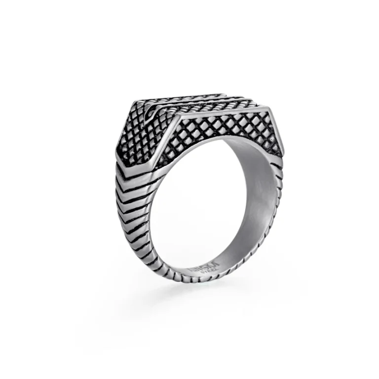 Matte Black Stainless Steel Ring for Men